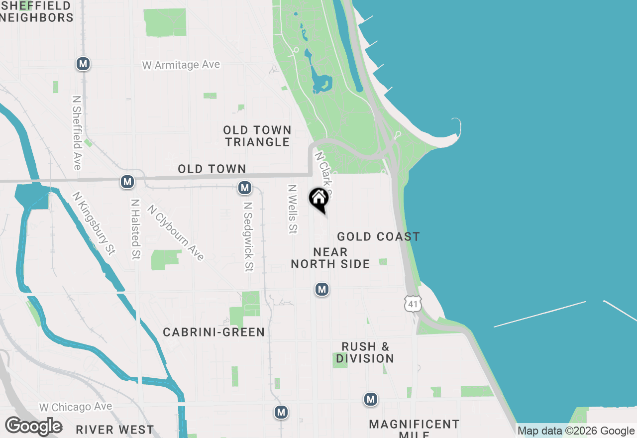 Map of 1460 N Sandburg Street #2904, Chicago, IL 60610