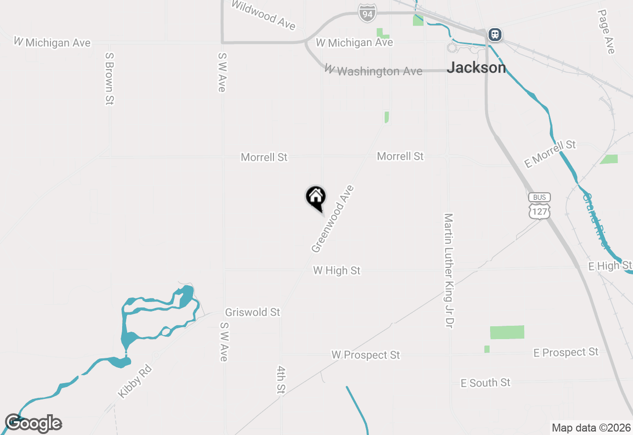 Map of 406 Garfield Street, Jackson, MI 49203