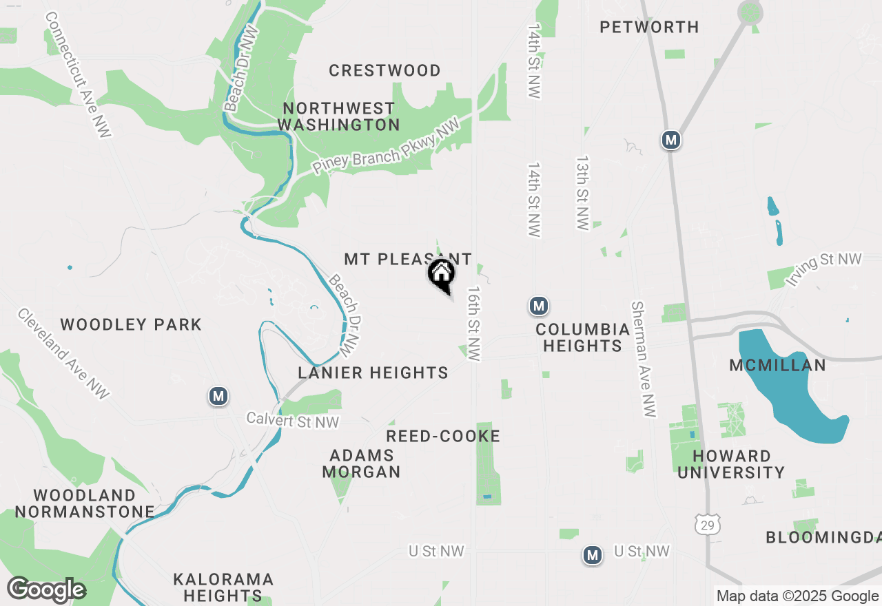 Map of 1637 Irving Street Nw, Washington, DC 20010