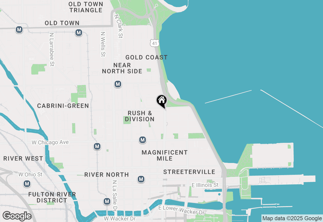 Map of 950 N Michigan Avenue #2402, Chicago, IL 60611