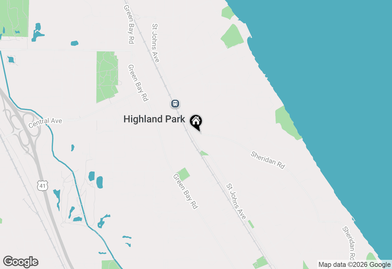 Map of 1540 Sheridan Road, Highland Park, IL 60035