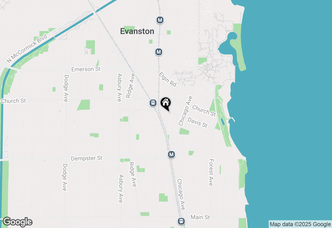 Map of 1580 Sherman Avenue #PH08, Evanston, IL 60201