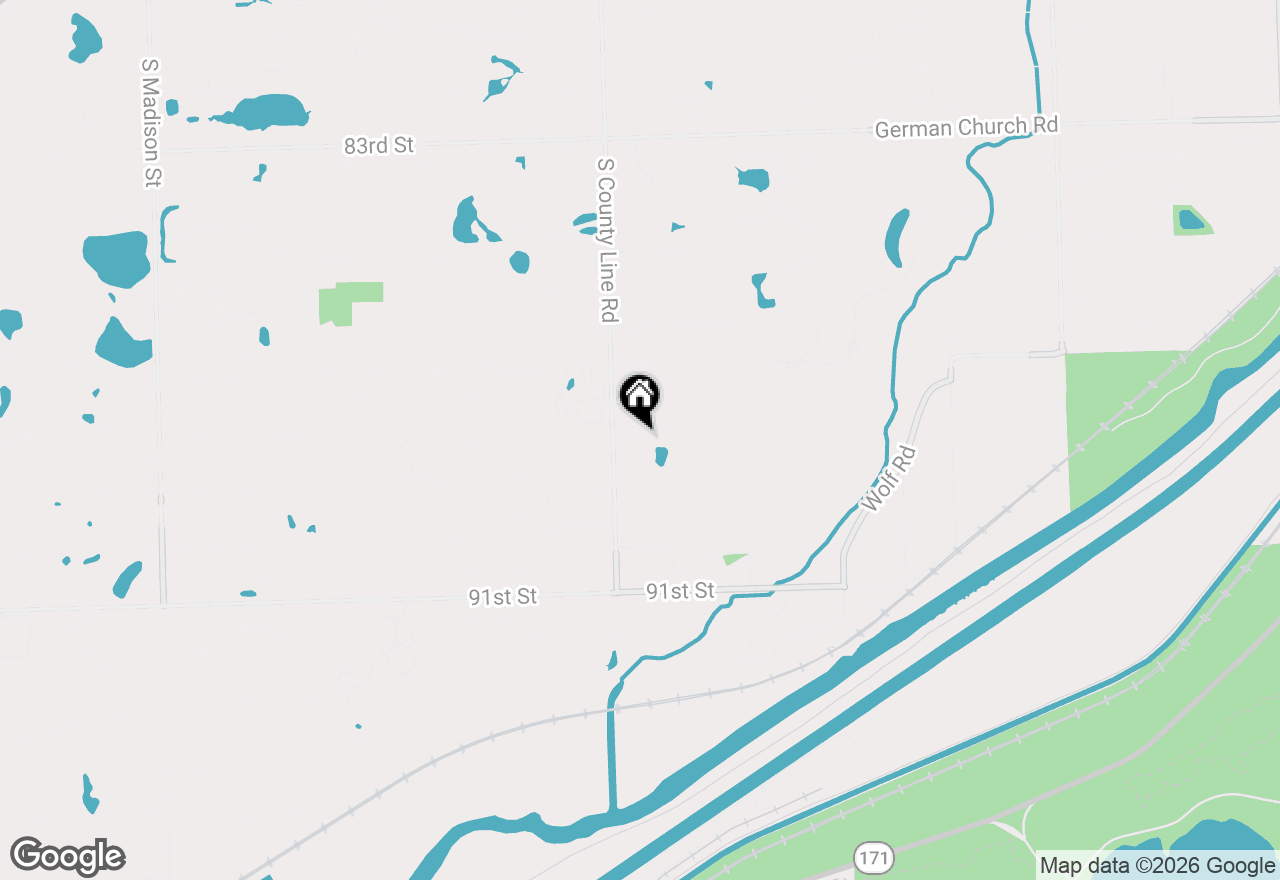 Map of 8886 Johnston Road, Burr Ridge, IL 60522