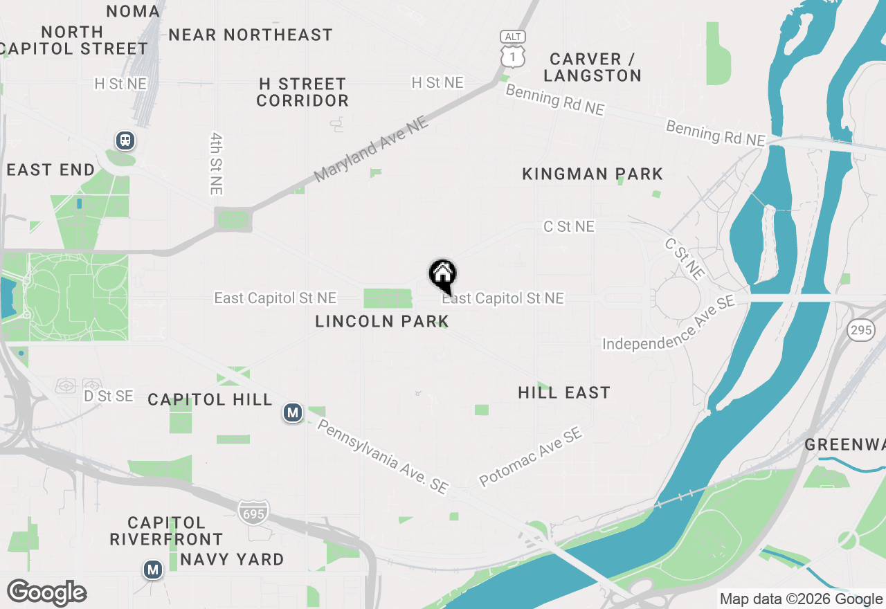 Map of 1353 East Capitol Street Se, Washington, DC 20003