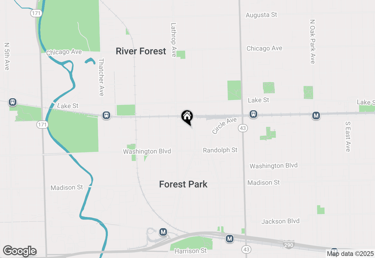 Map of 7523 Franklin Street, Forest Park, IL 60130