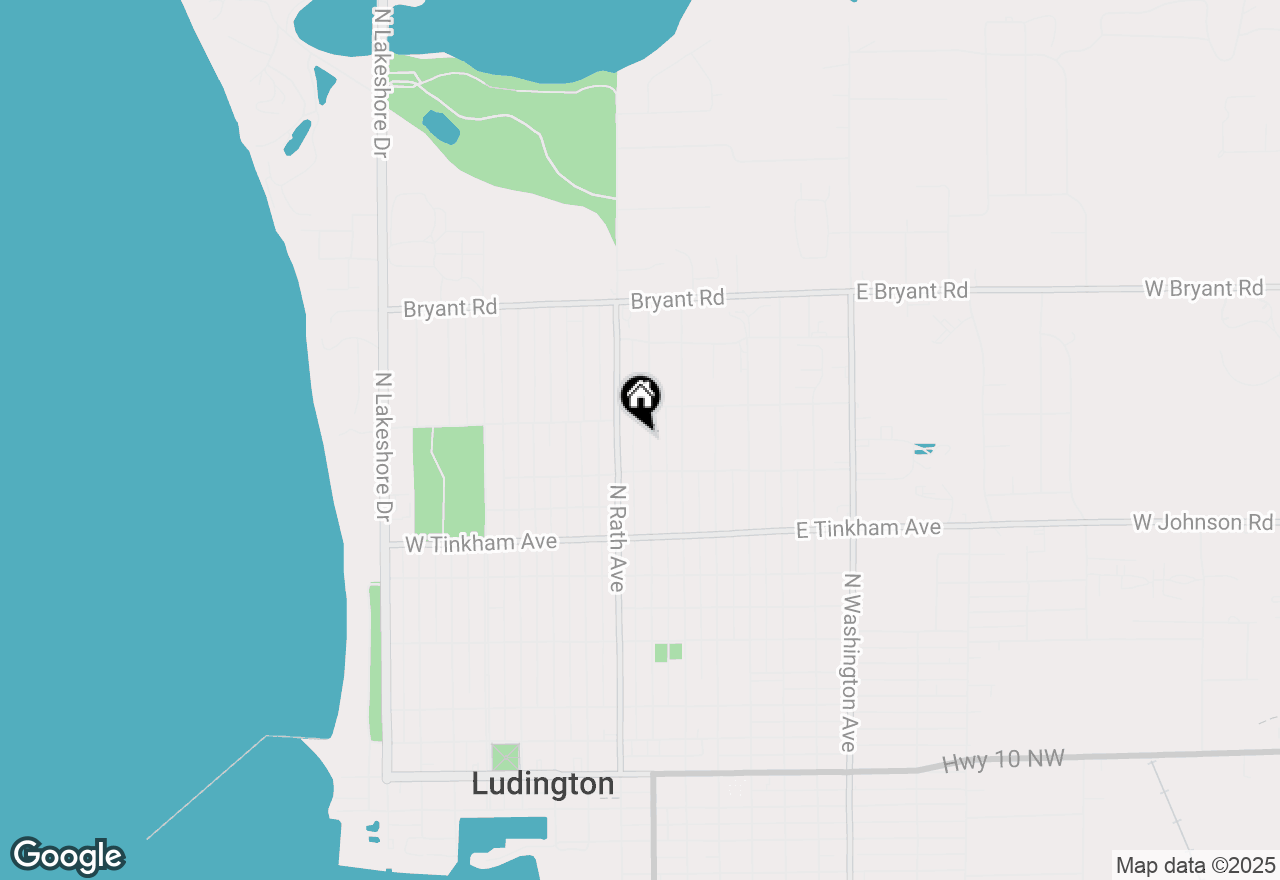 Map of 813 N James Street, Ludington, MI 49431