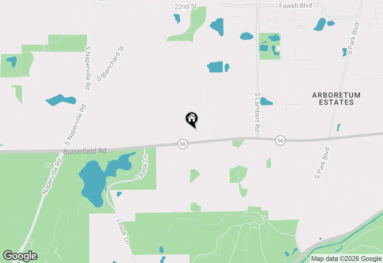 Map of 2021 Lancaster Lane, Wheaton, IL 60189