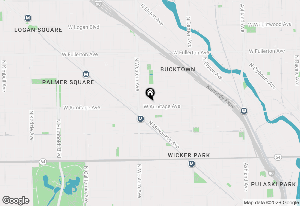 Map of 2014 N Oakley Avenue #1, Chicago, IL 60647