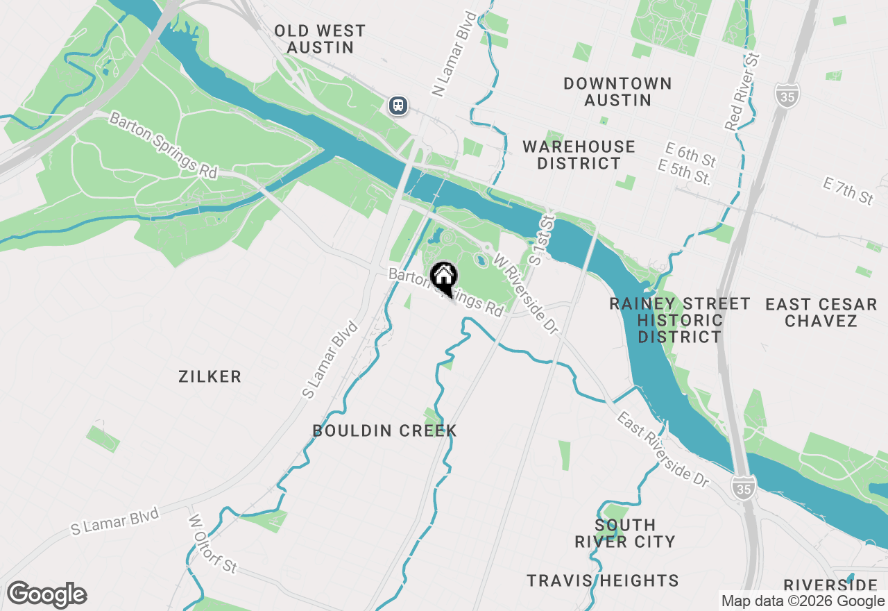 Map of 516 Bouldin Dr, Austin, TX 78704