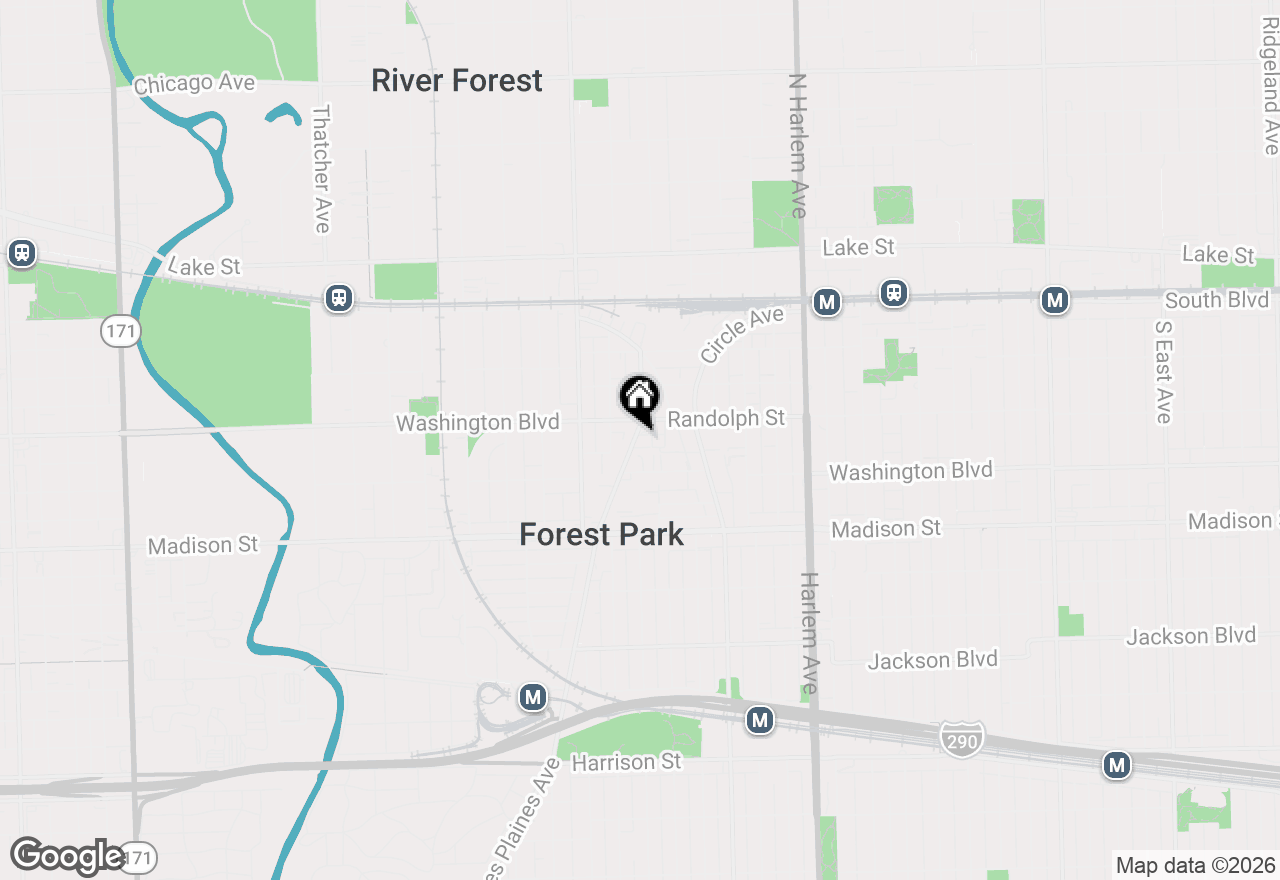 Map of 210 N Des  Plaines Avenue #D, Forest Park, IL 60130