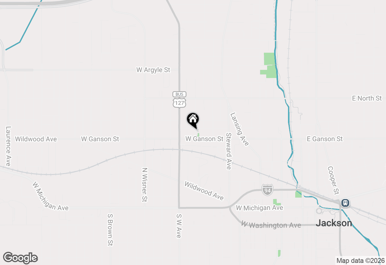 Map of 612 Bush Street, Jackson, MI 49202