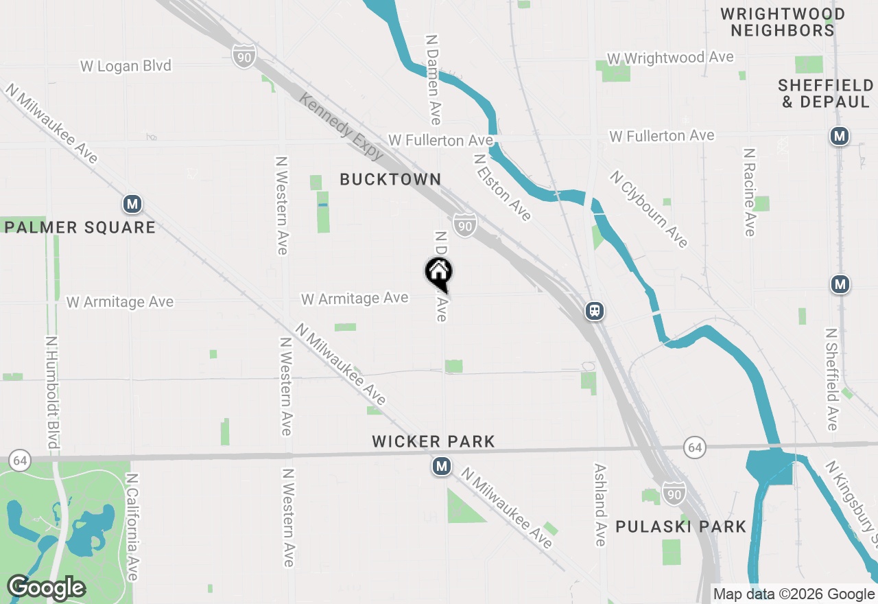 Map of 1954 N Damen Avenue #2, Chicago, IL 60647