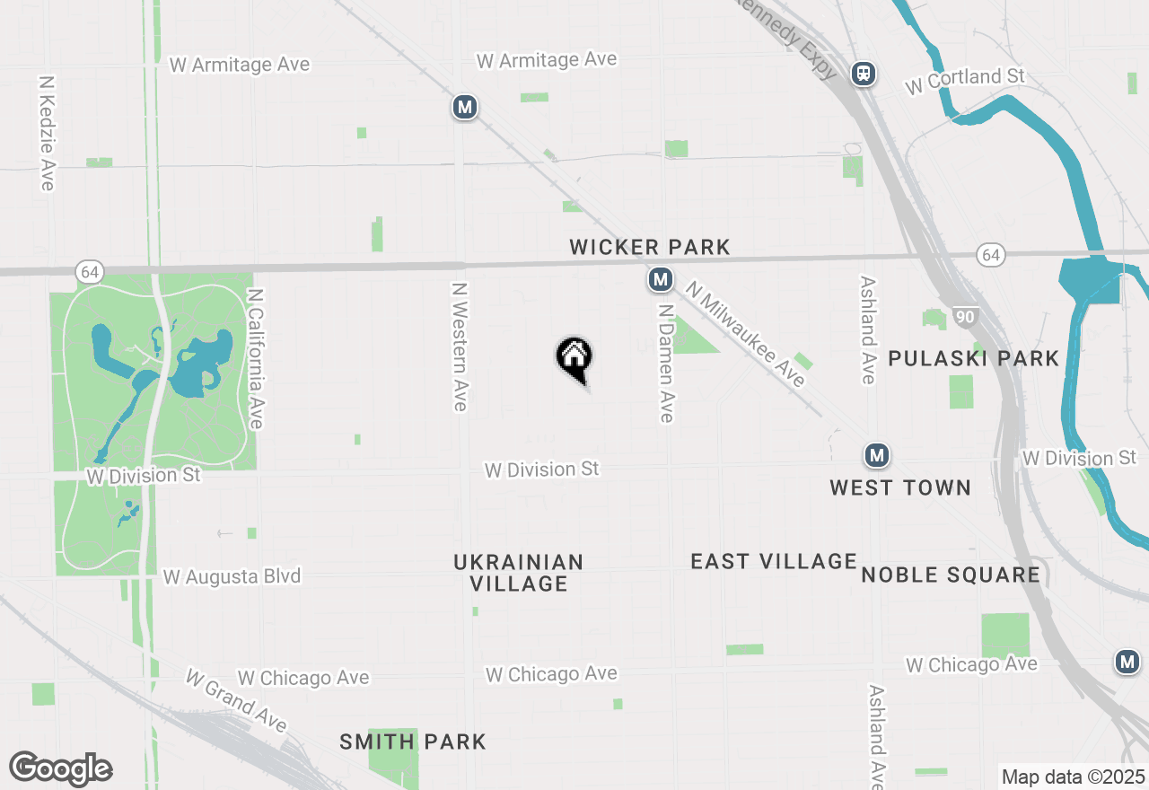 Map of 2151 W Evergreen Avenue #201, Chicago, IL 60622