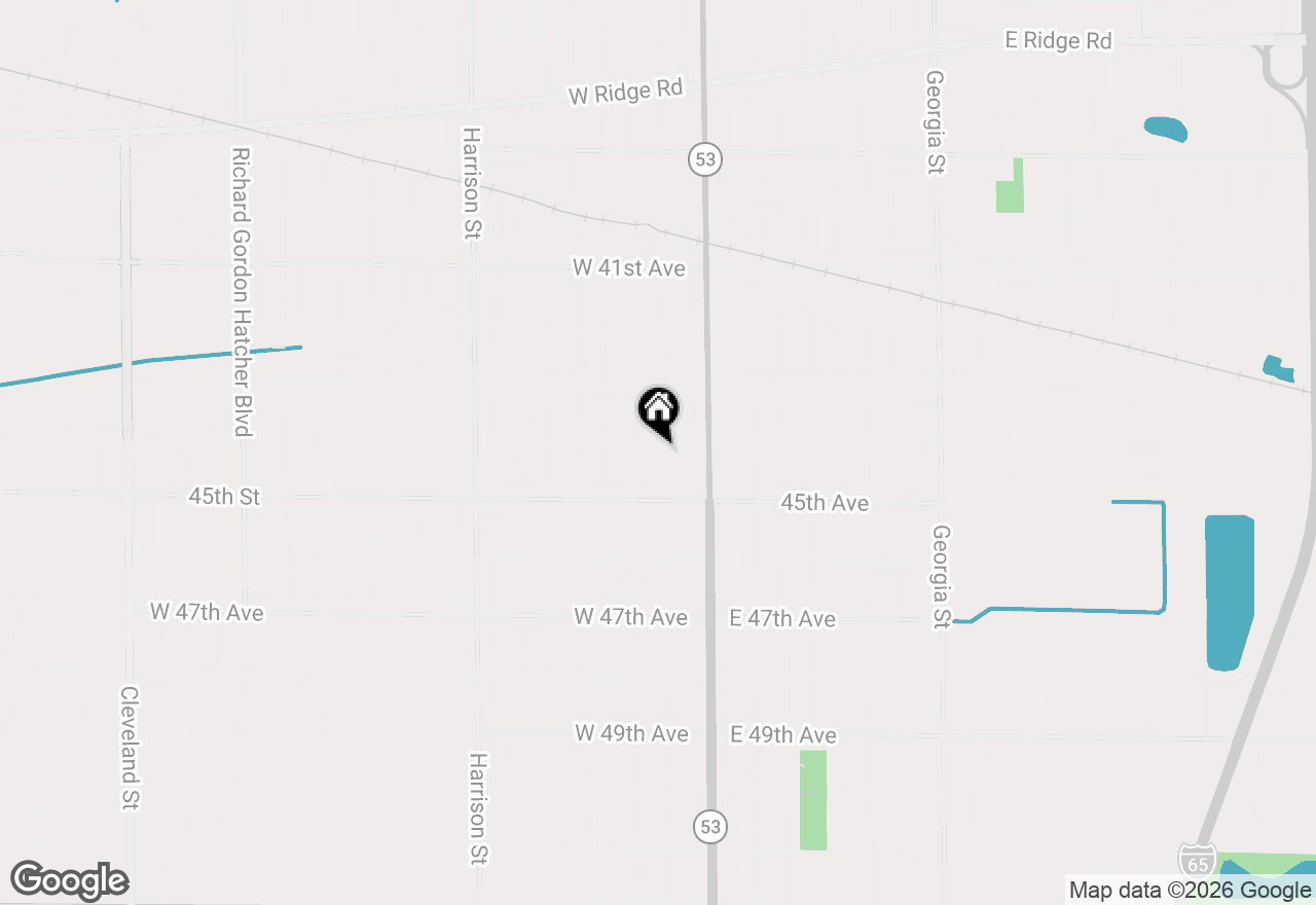 Map of 4409 Adams Street, Gary, IN 46408