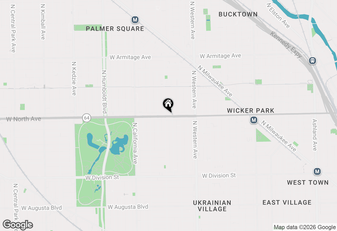 Map of 2544 W North Avenue #2B, Chicago, IL 60647