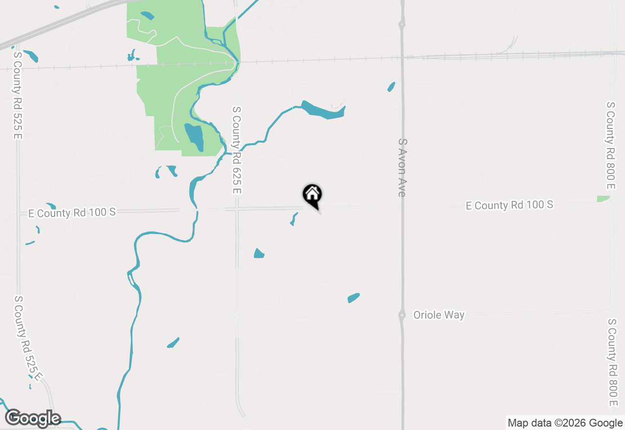 Map of 6641 E County Road 100 S, Avon, IN 46123