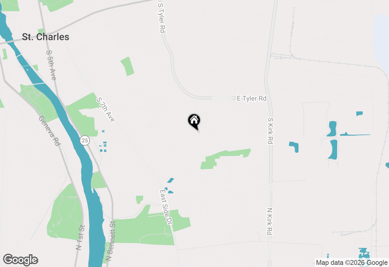 Map of 1612 Forrest Boulevard, St. Charles, IL 60174