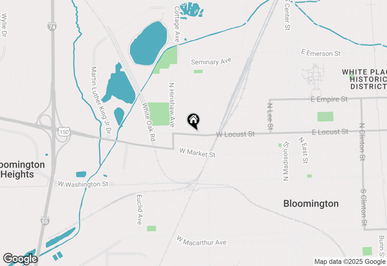 Map of 1303 W Locust Street, Bloomington, IL 61701