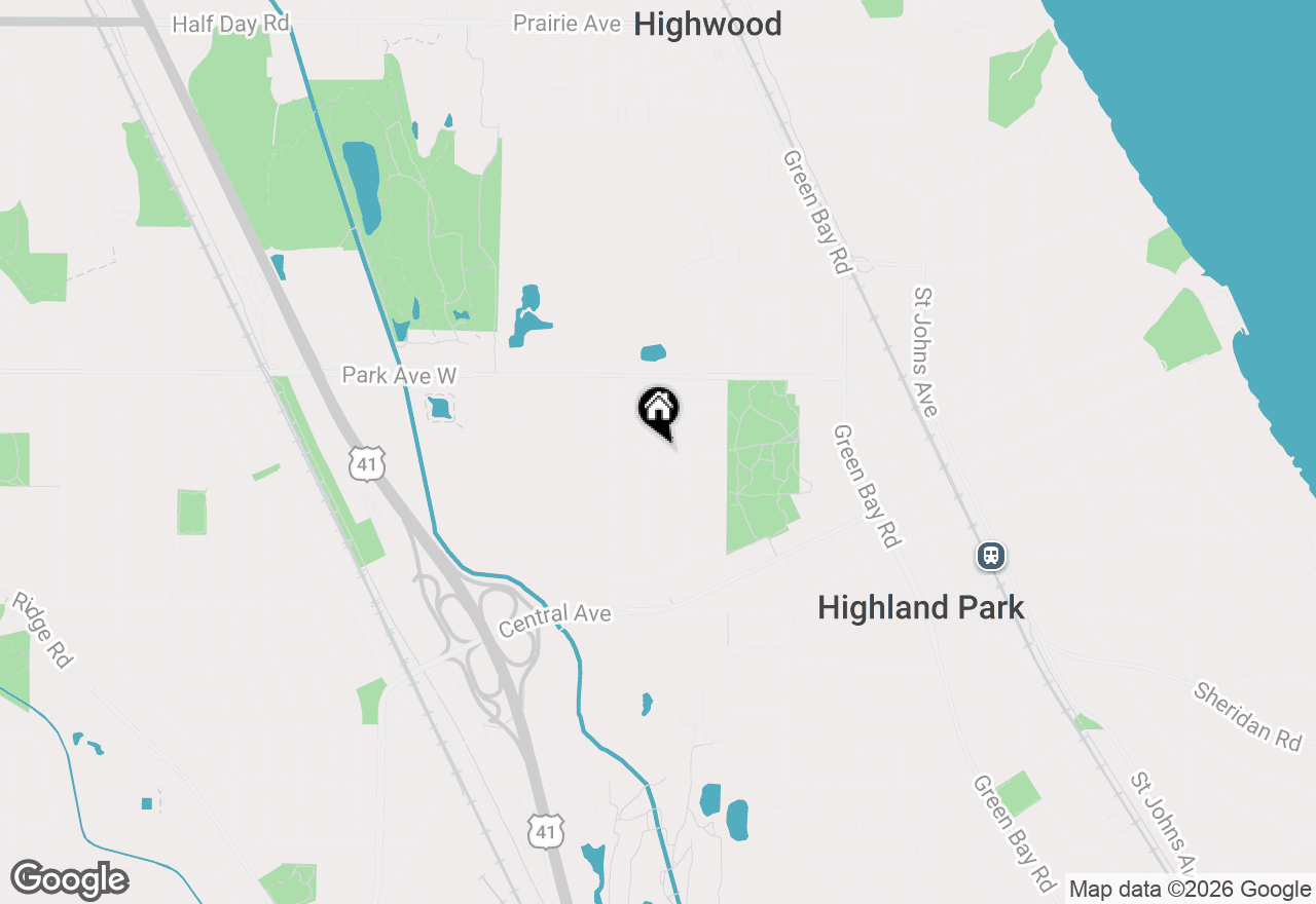 Map of 1871 Elmwood Drive, Highland Park, IL 60035