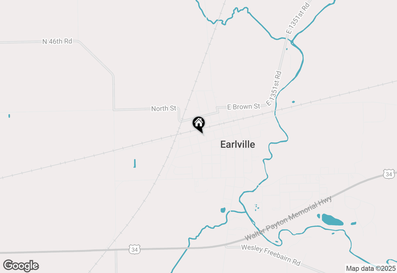 Map of 423 W Railroad Street, Earlville, IL 60518