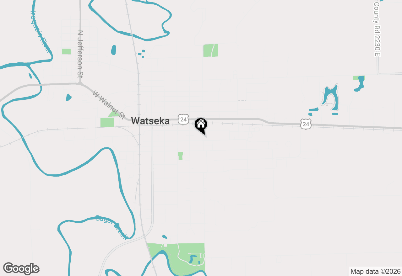 Map of (Address confidential), Watseka, Illinois 60970