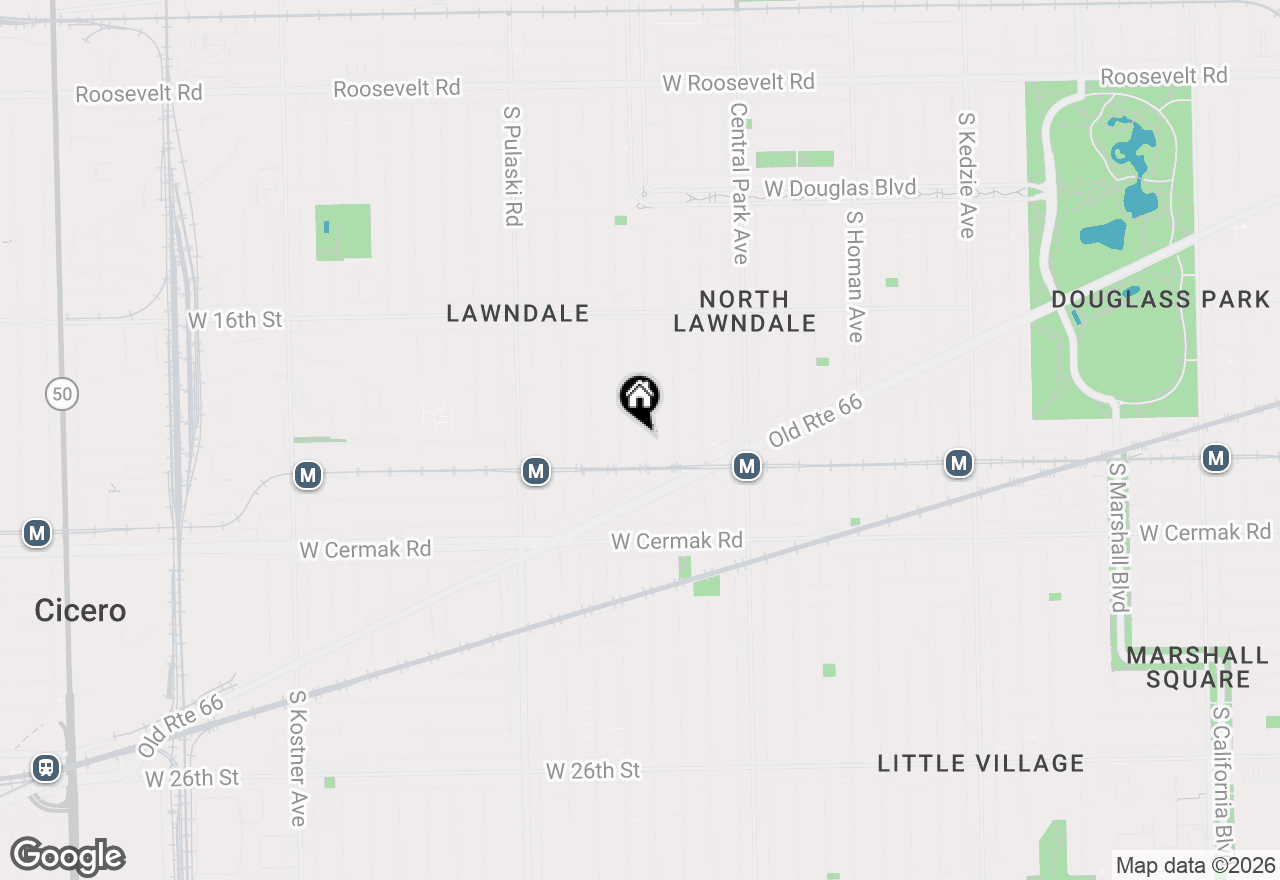 Map of 1903 S Hamlin Avenue, Chicago, IL 60623