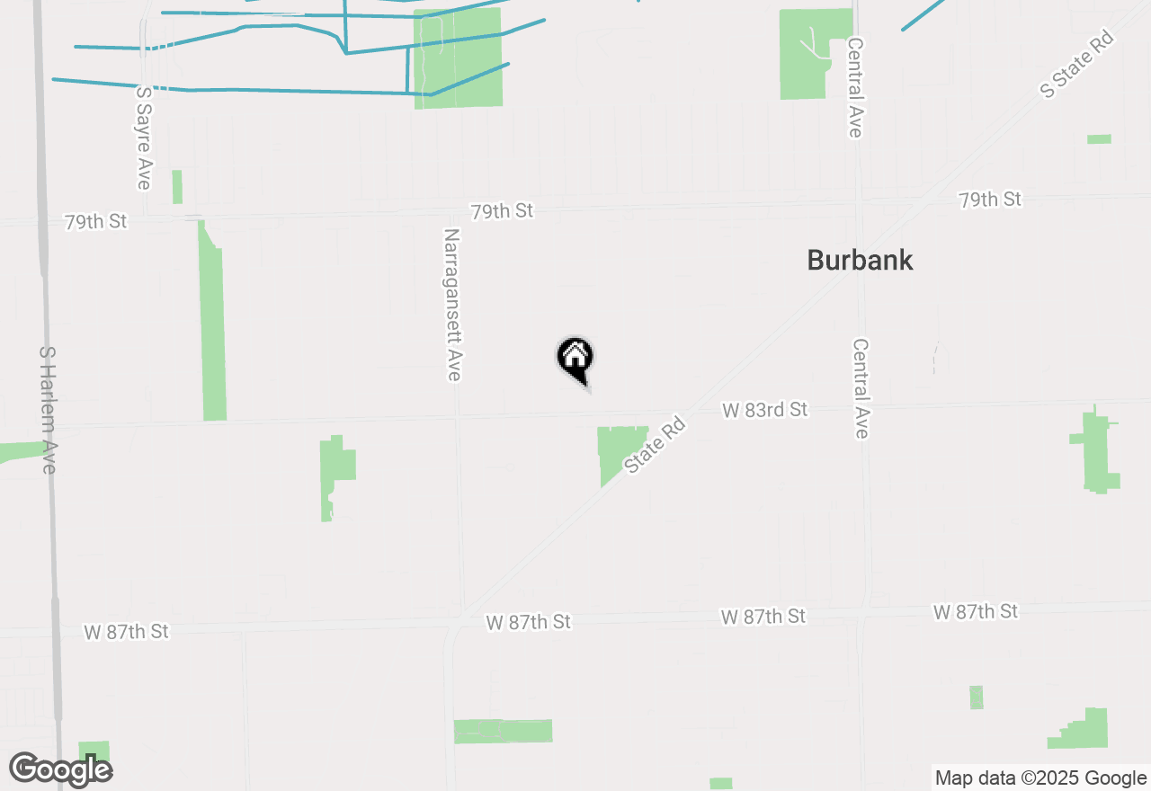 Map of 6125 W 82nd Place, Burbank, IL 60459