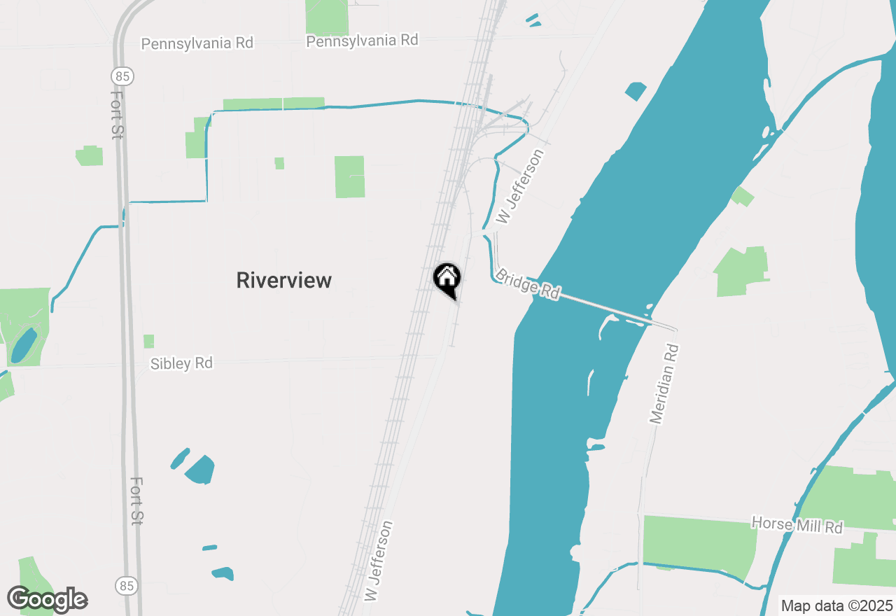 Map of 18576 Jefferson, Riverview, MI 48193