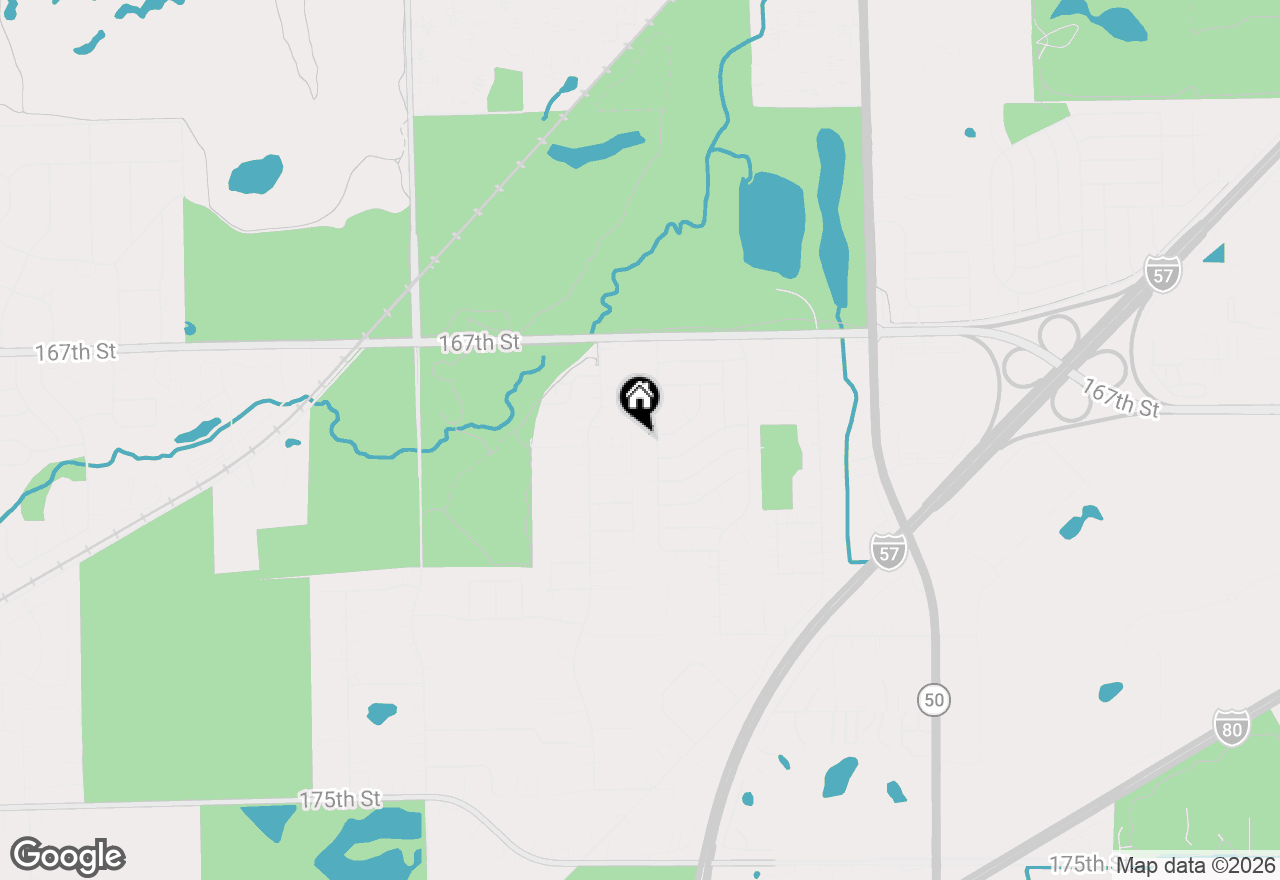 Map of 16861 Thackery Avenue, Oak Forest, IL 60452