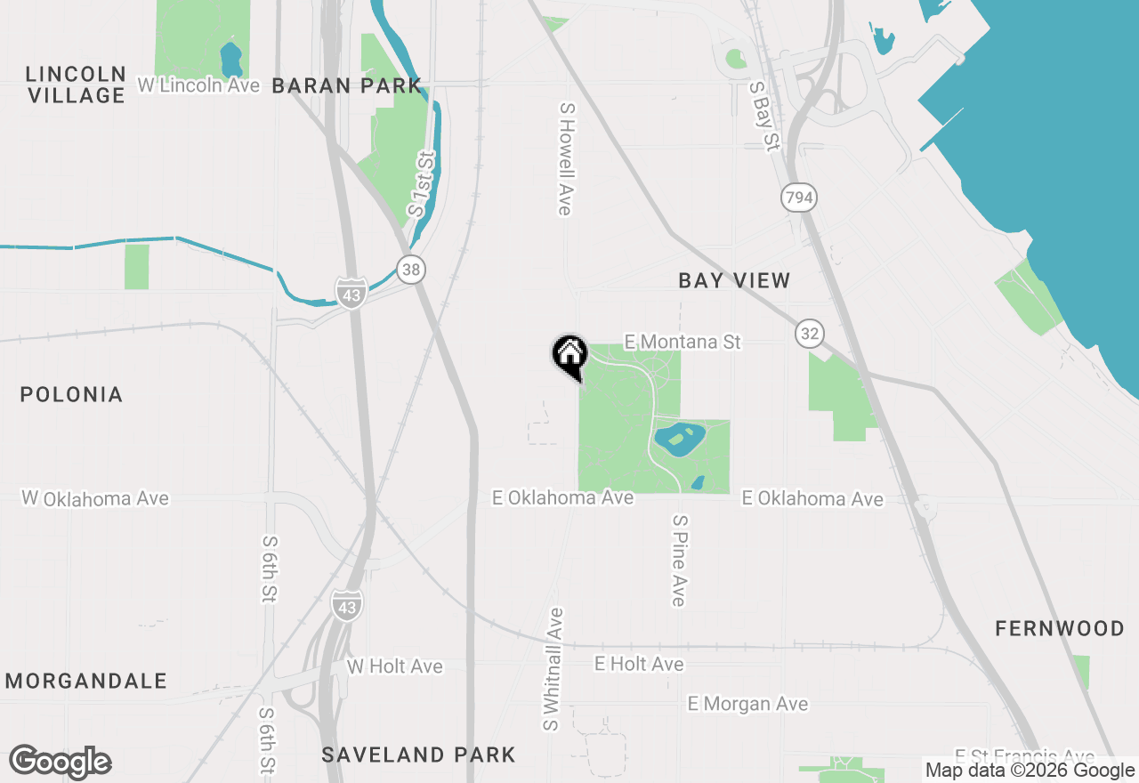 Map of 2921 S Howell Ave #2923, Milwaukee, WI 53207