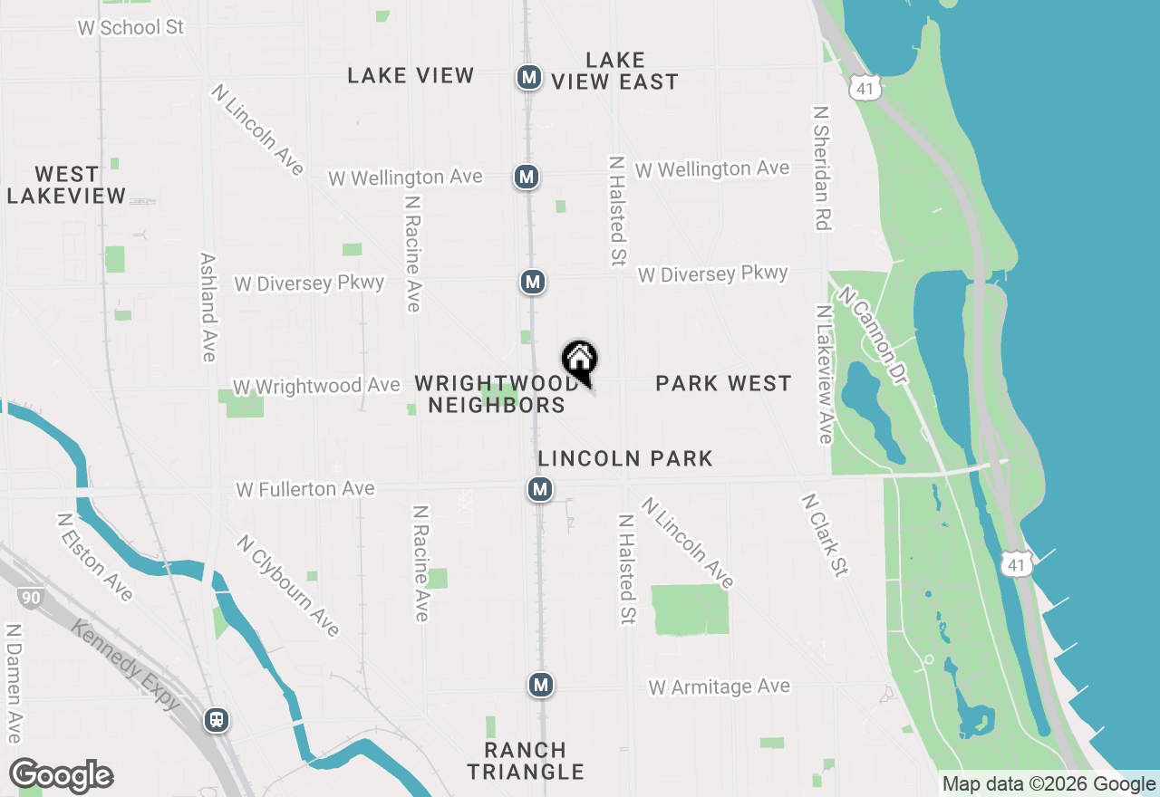 Map of 850 W Lill Avenue #1, Chicago, IL 60614