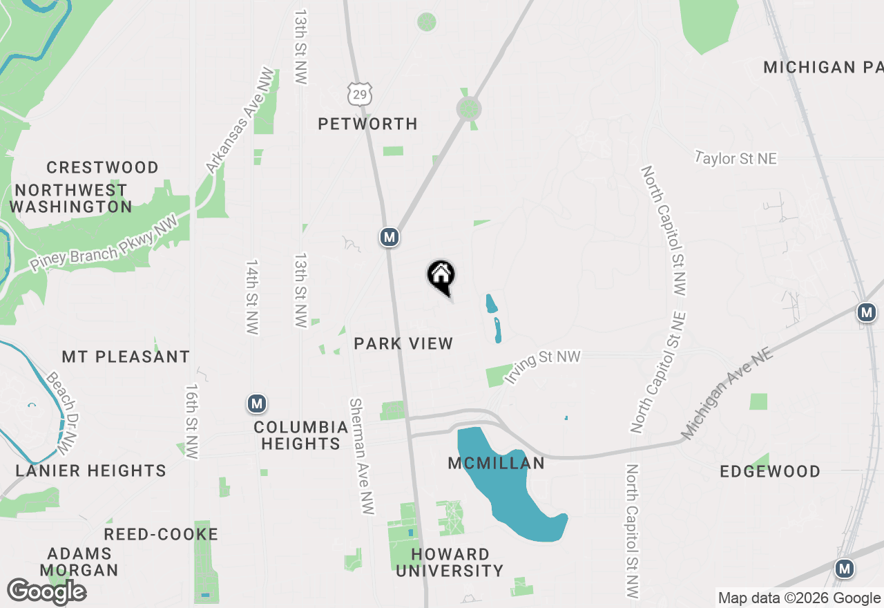 Map of 3552 Warder Street Nw #2, Washington, DC 20010