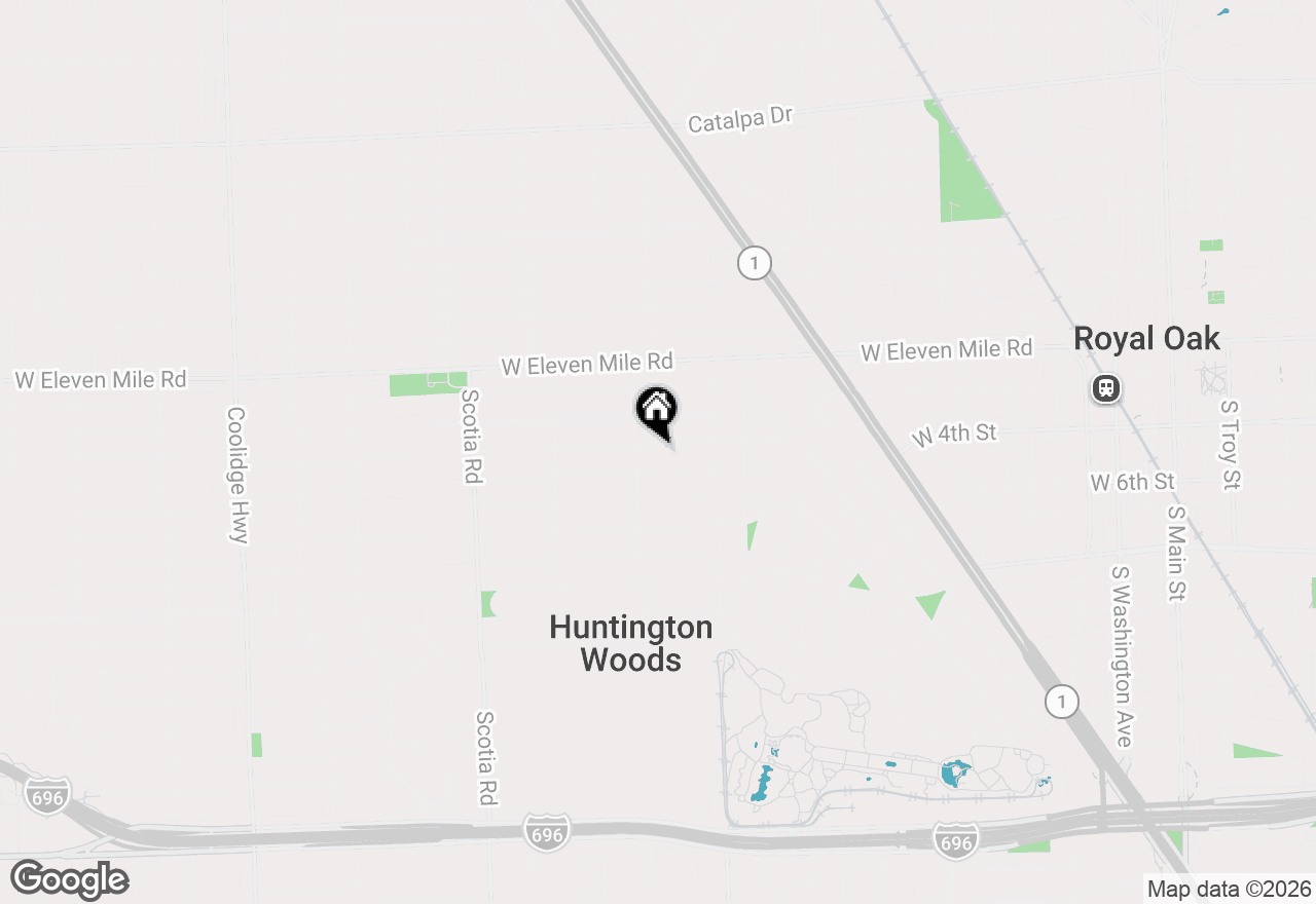 Map of 10125 Borgman Avenue, Huntington Woods, MI 48070