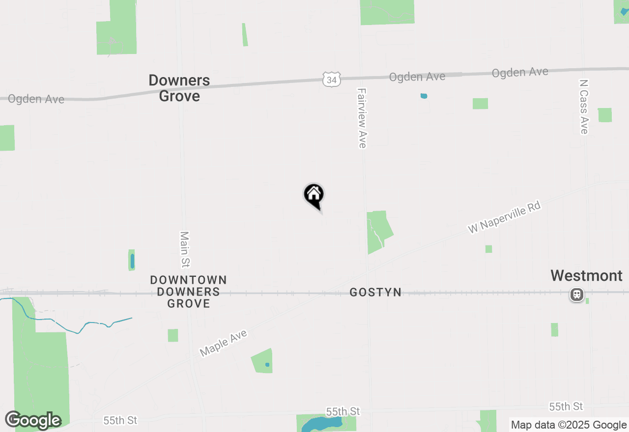 Map of 536 Prairie Avenue, Downers Grove, IL 60515