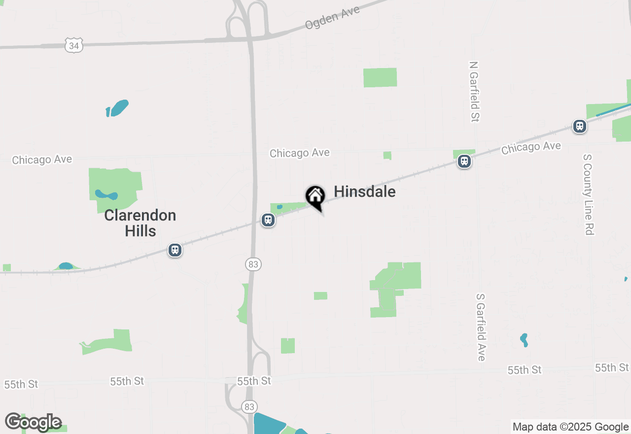 Map of 213 S Adams Street, Hinsdale, IL 60521