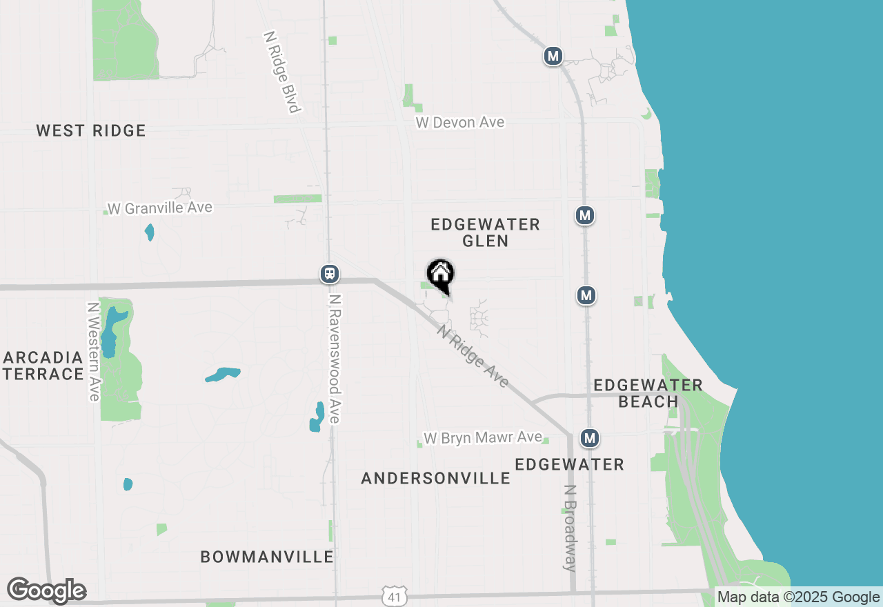 Map of 1511 W Thorndale Avenue #2E, Chicago, IL 60660