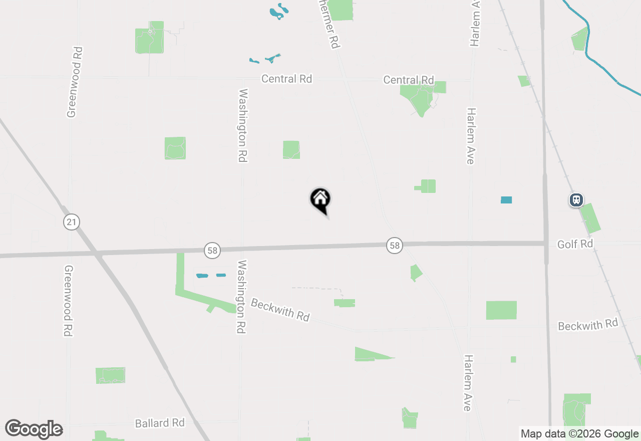 Map of 54 Fernwood Drive, Glenview, IL 60025