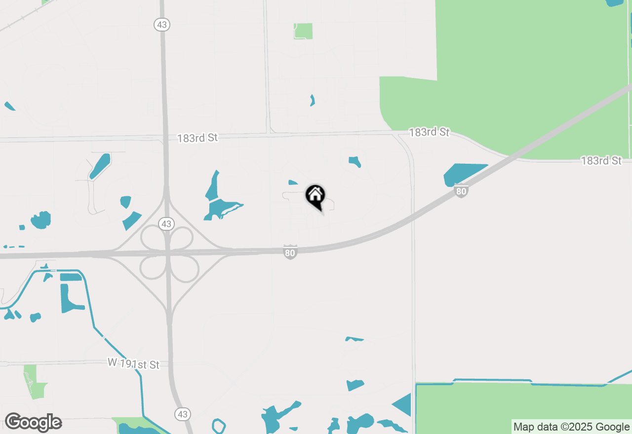 Map of 6602 Pine Lake Drive, Tinley Park, IL 60477