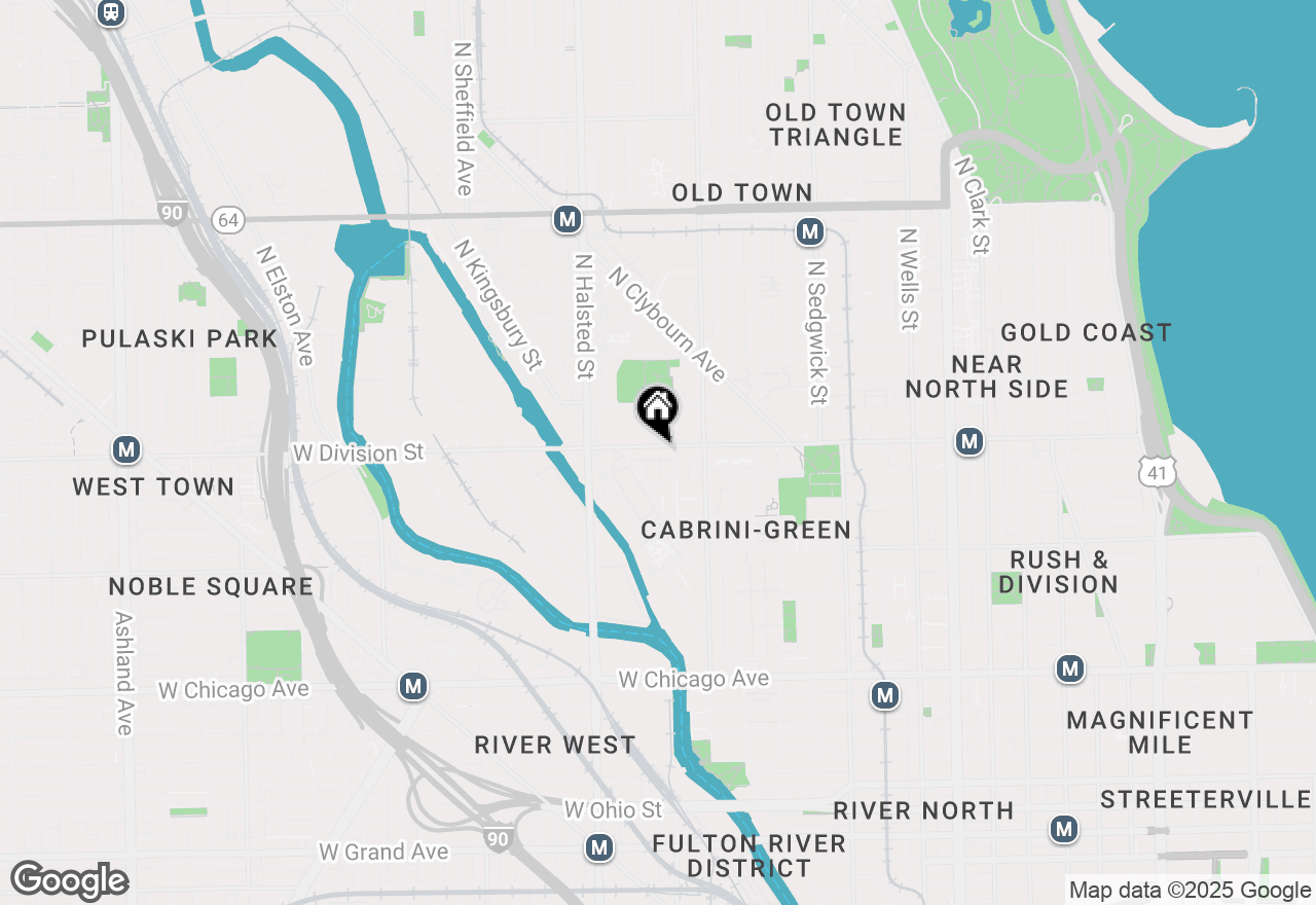 Map of 649 W Division Street #C, Chicago, IL 60610