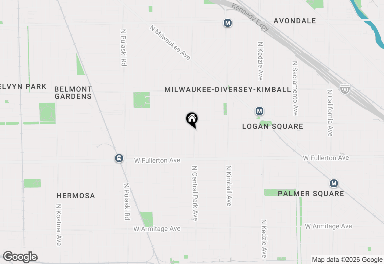 Map of 2536 N Central Park Avenue, Chicago, IL 60647