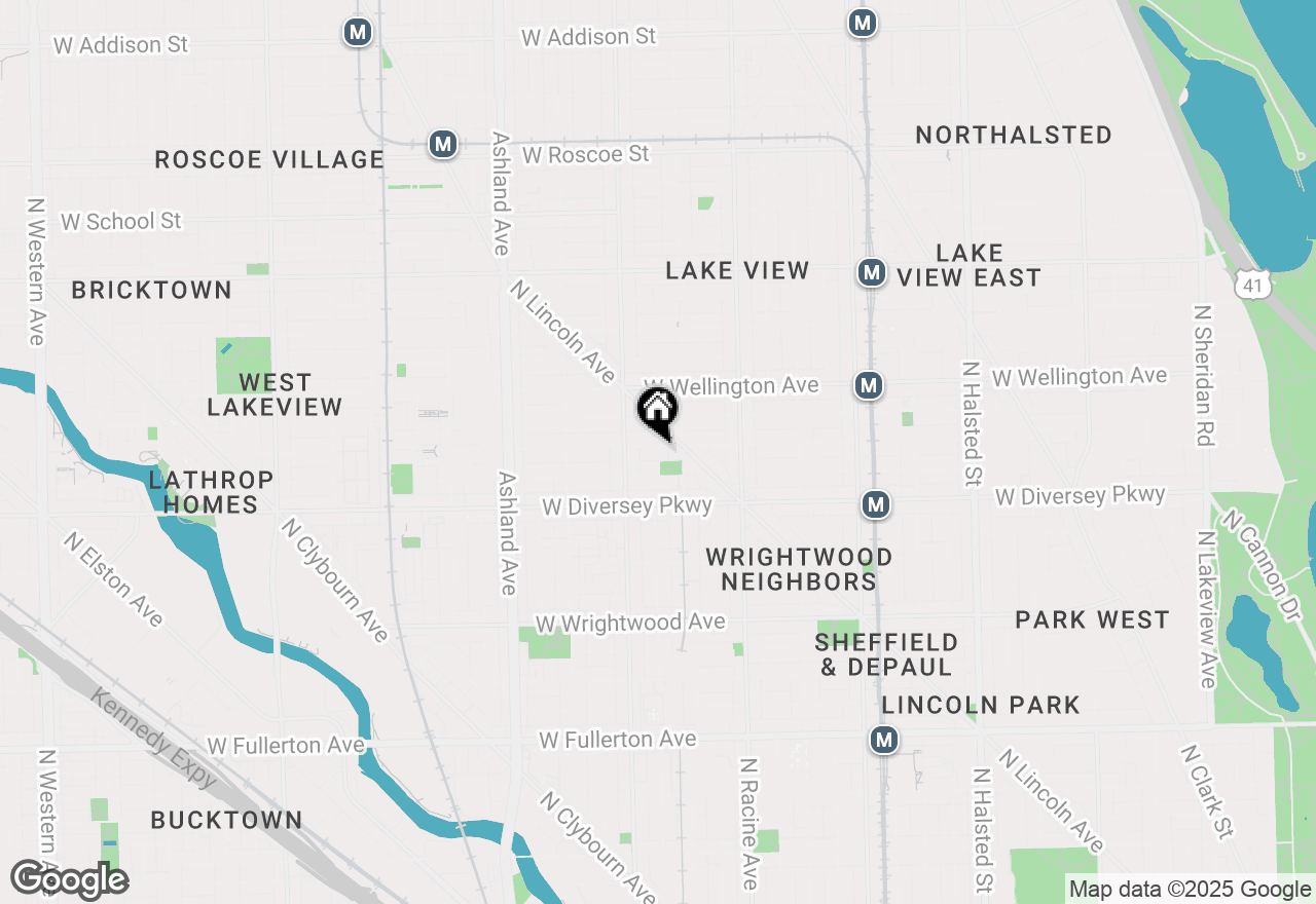 Map of 1325 W George Street #1, Chicago, IL 60657
