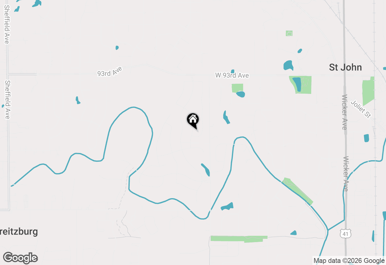Map of 9617 Fescue Drive, St. John, IN 46373