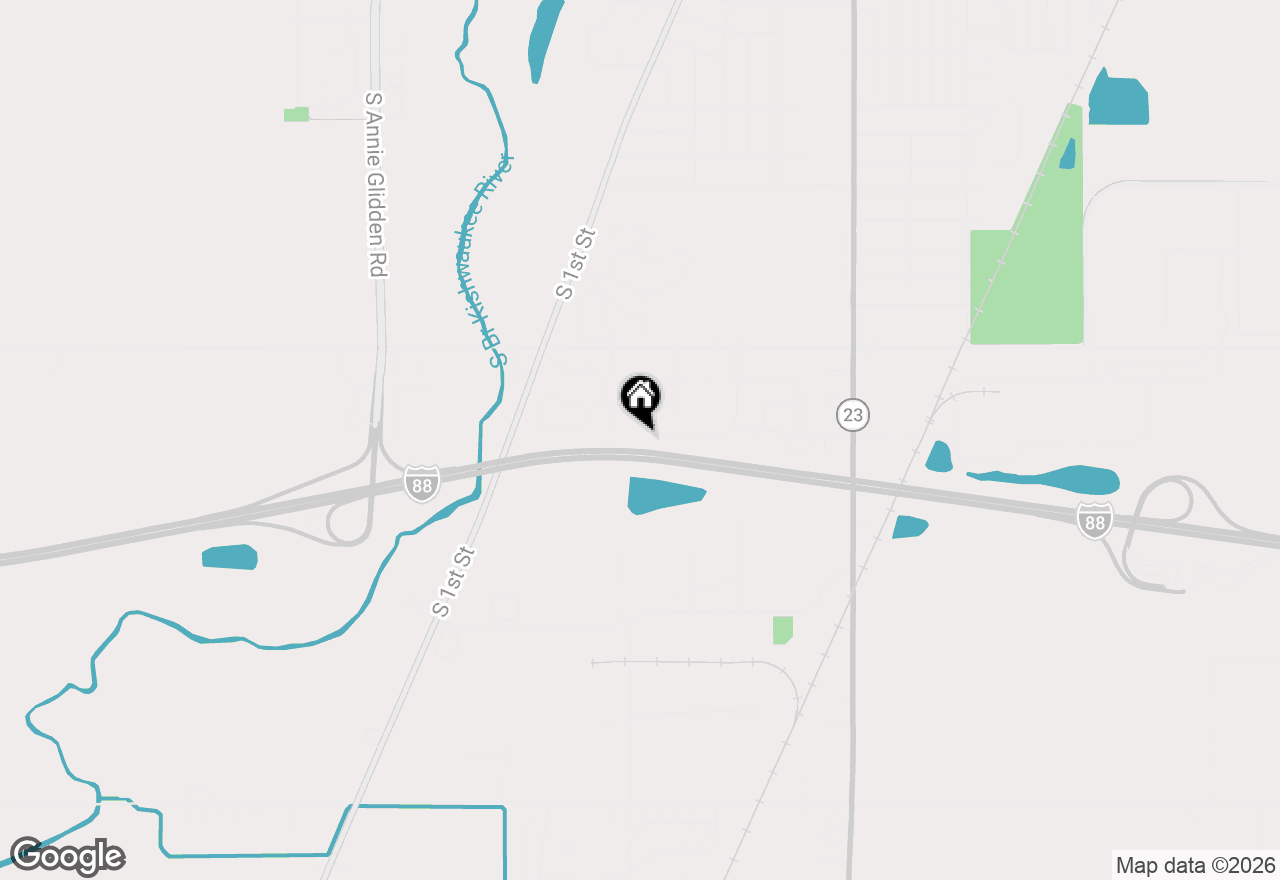 Map of 202 North Bridge Road, Dekalb, IL 60115