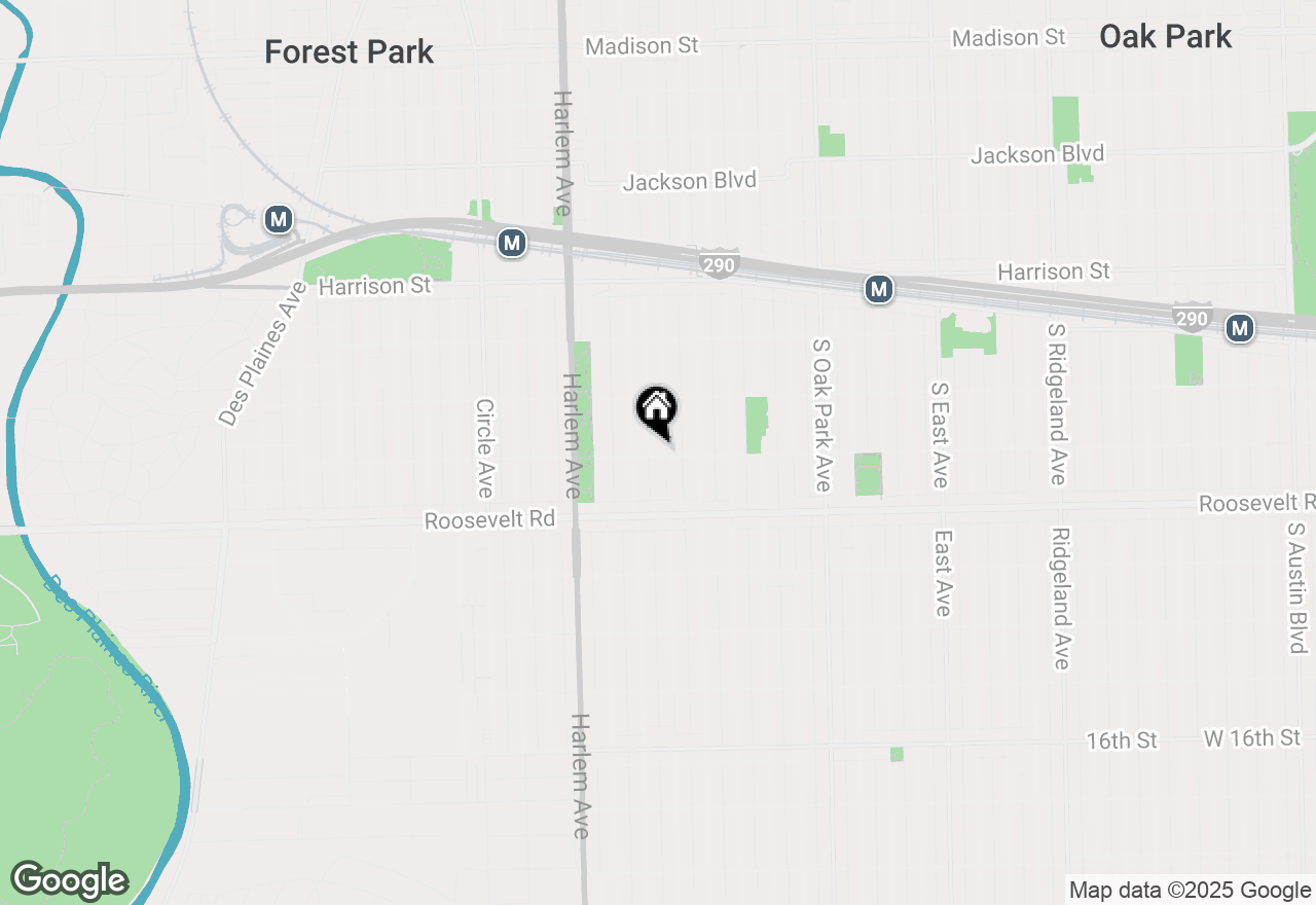 Map of 1147 Wenonah Avenue, Oak Park, IL 60304