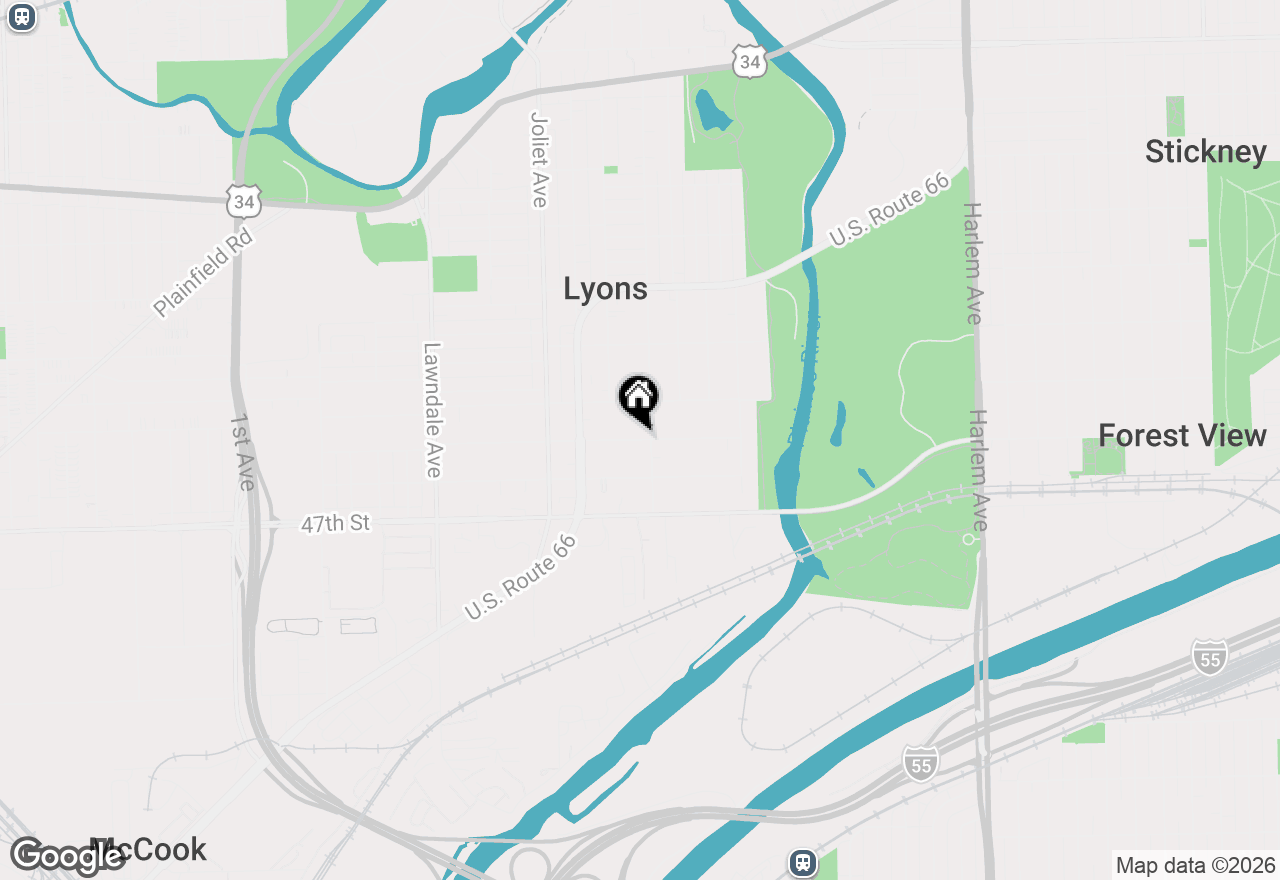 Map of 7841 45th Place, Lyons, IL 60534