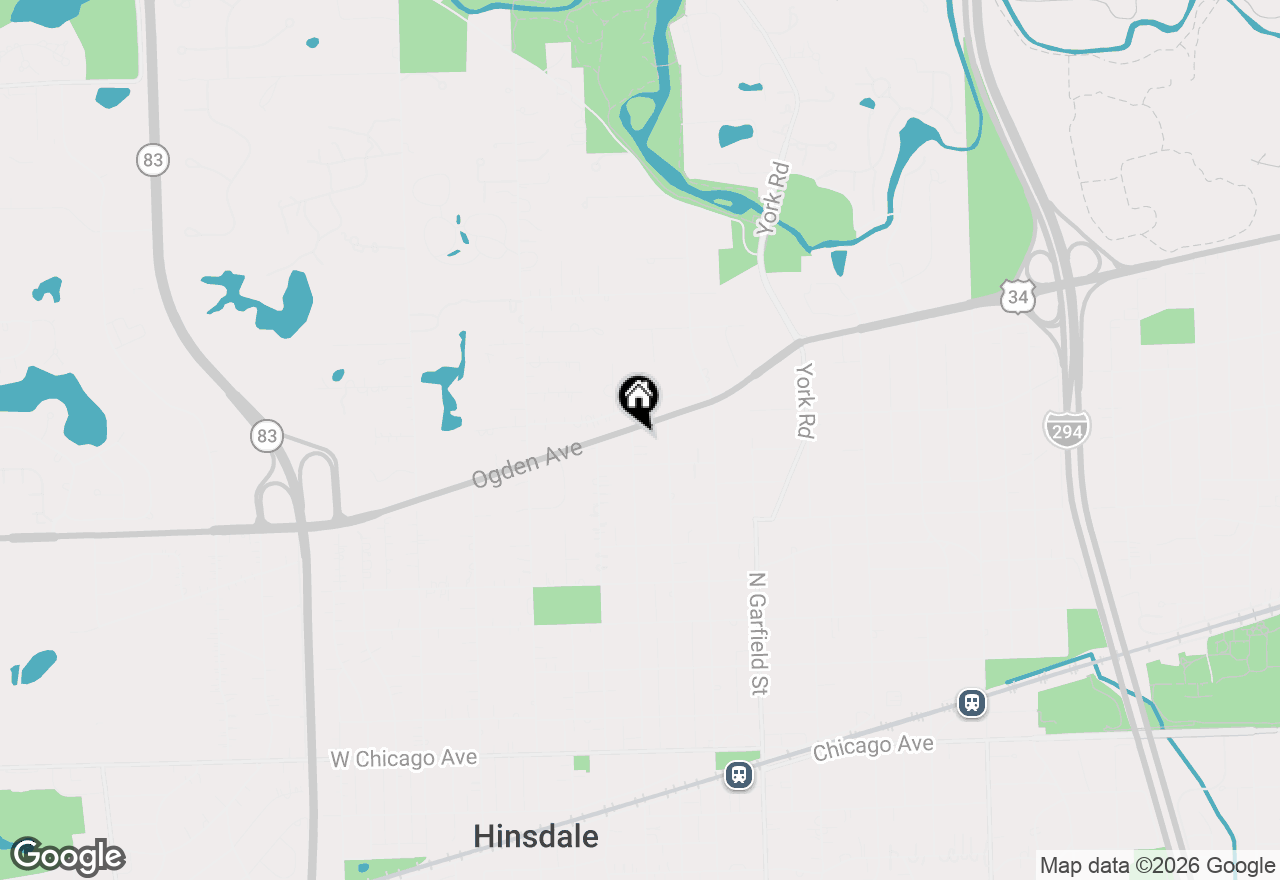 Map of 621 N Grant Street, Hinsdale, IL 60521