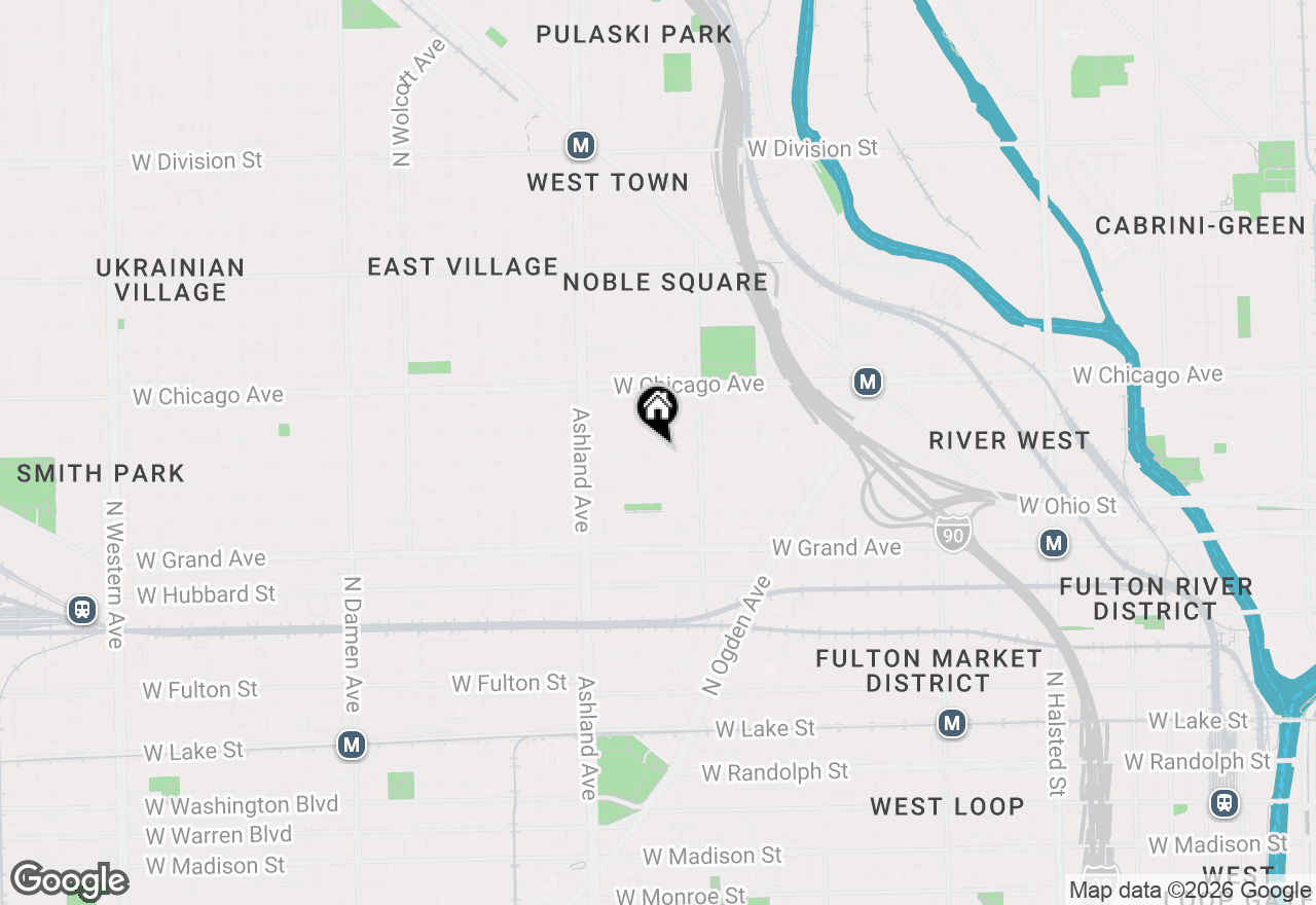 Map of 1445 W Huron Street #1, Chicago, IL 60642