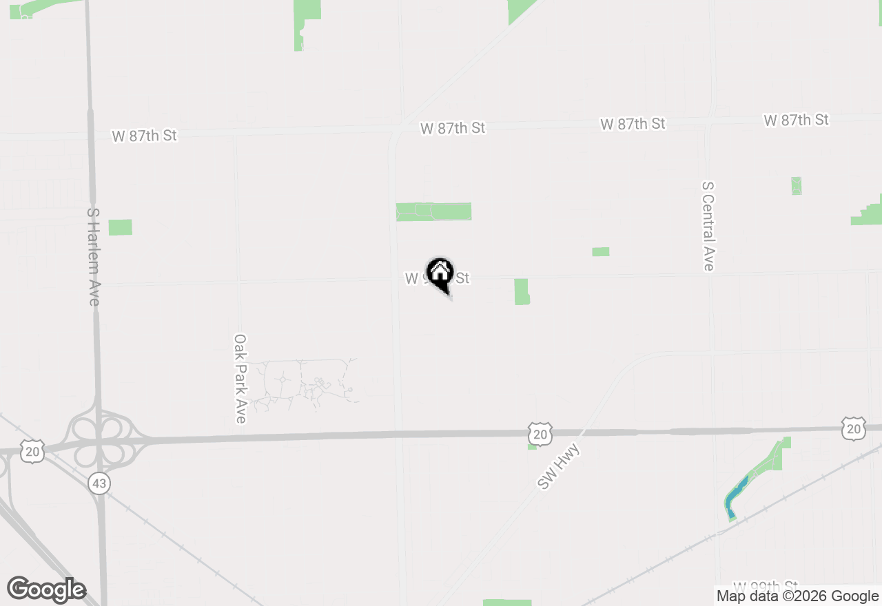 Map of 6259 W 91st Place, Oak Lawn, IL 60453