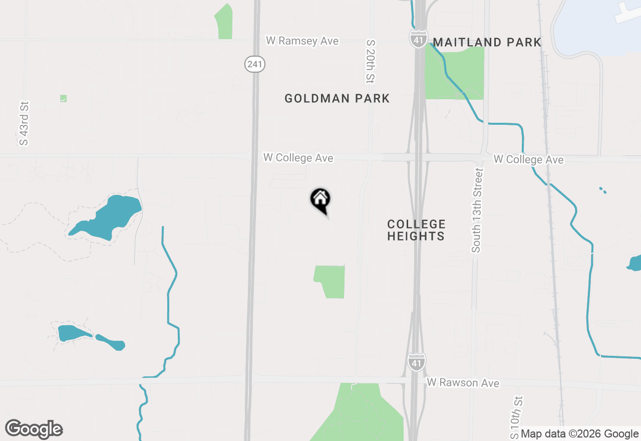 Map of 2232 W Carrington Ave, Oak Creek, WI 53154