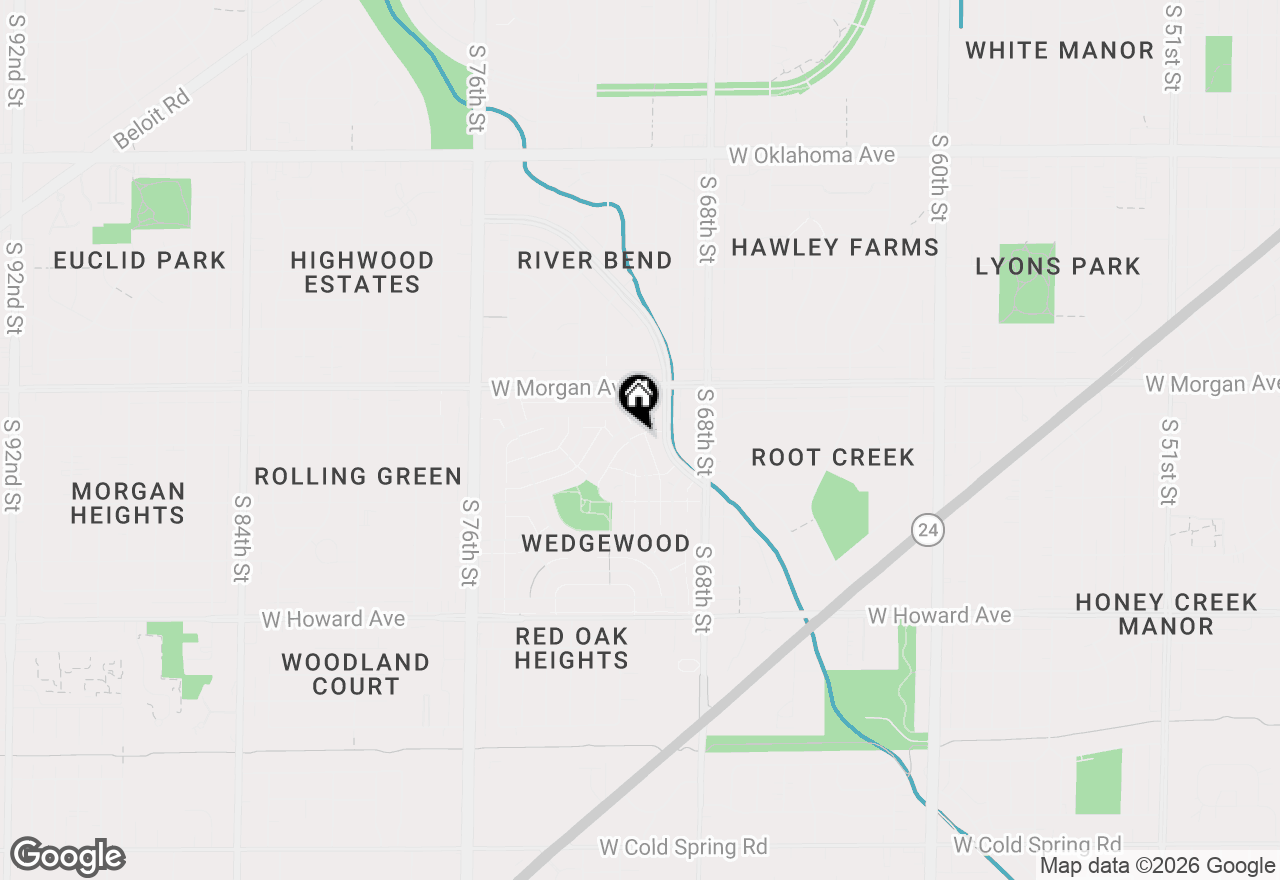 Map of 3572 S Sunset Dr, Greenfield, WI 53220